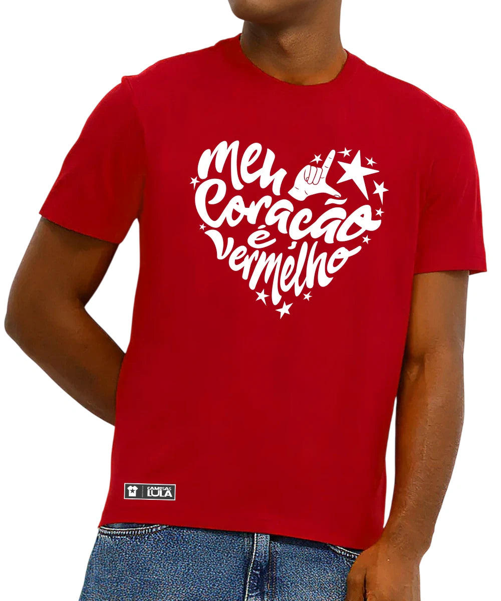 CAMISA CORAÇÃO VERMELHO