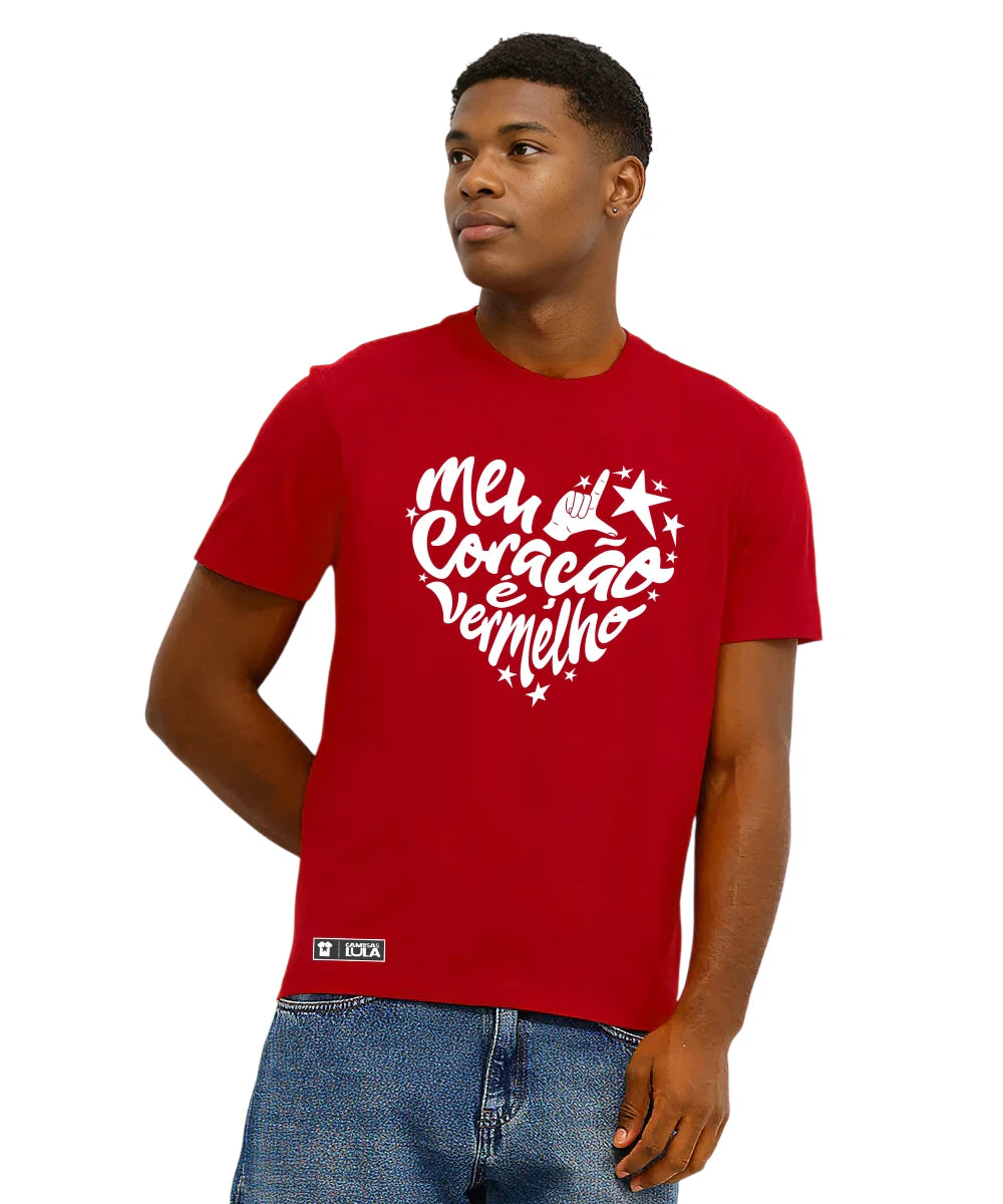 CAMISA CORAÇÃO VERMELHO